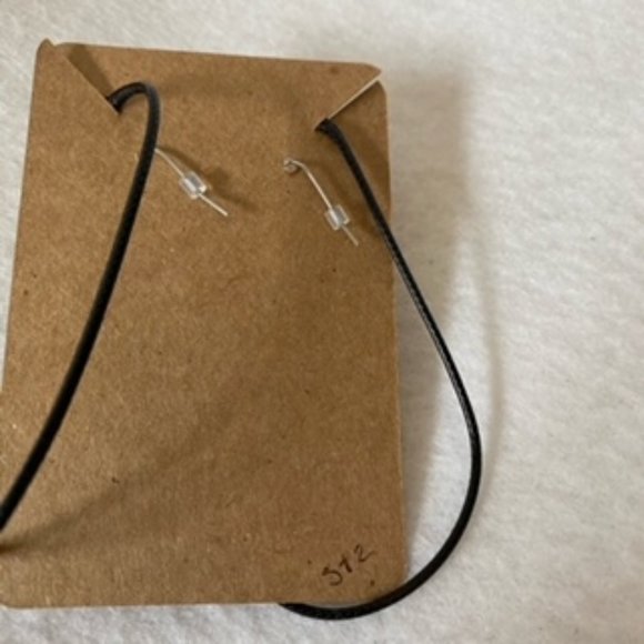 COPY - Abstract Acrylic Art Necklace And Earring Set In Pewter Bezel - Picture 10 of 13